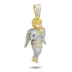 10KY 0.50CTW DIAMOND PRAYING HANDS ANGEL PENDANT