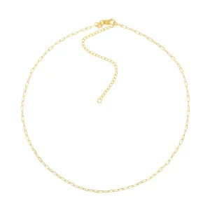 1.7mm Paper Clip Choker Chain