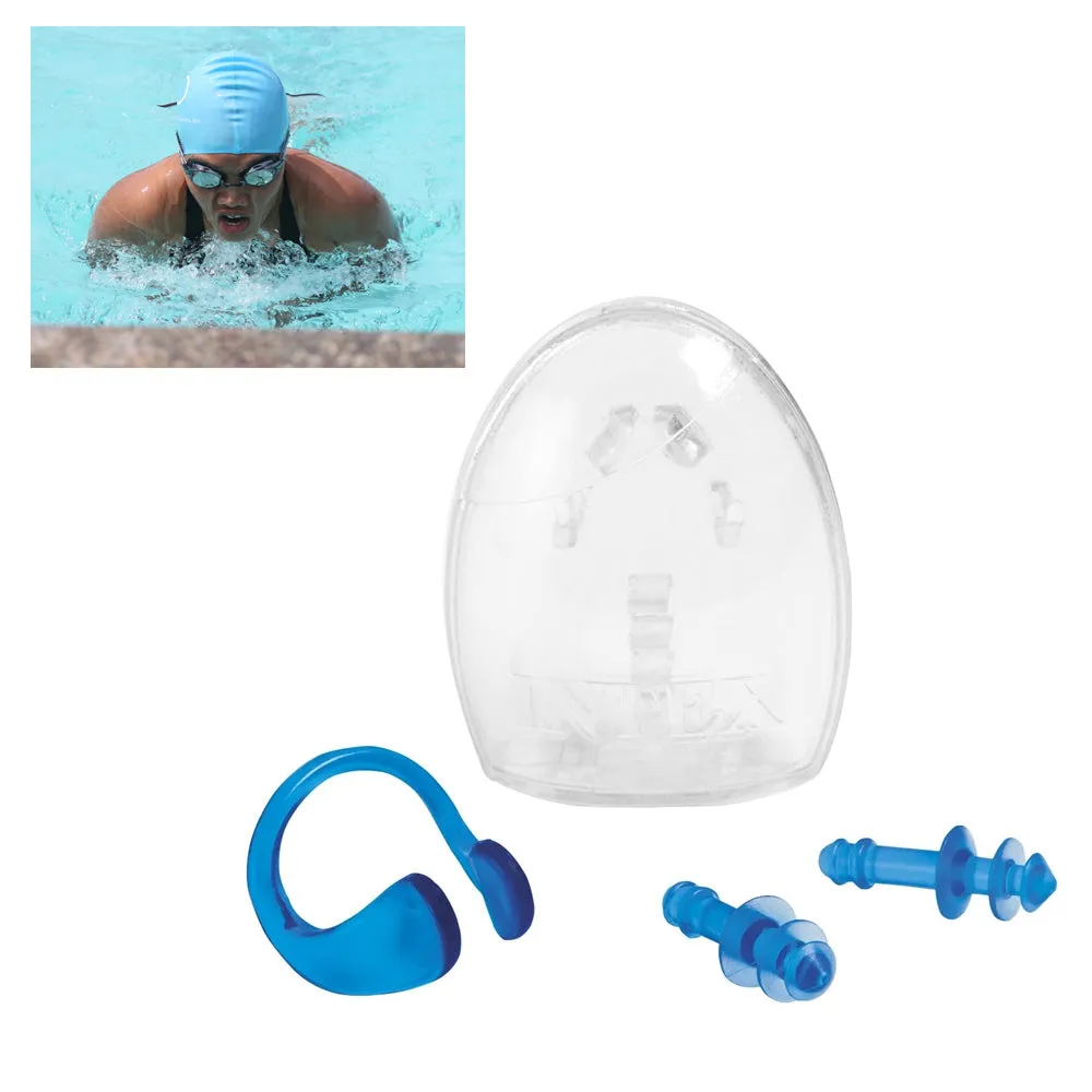 8 Pc Waterproof Swim Swimming Nose Clip Ear Plug Earplug Combo Set Case Diving