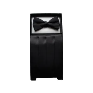 Black Bow Tie & Cummerbund Gift Set