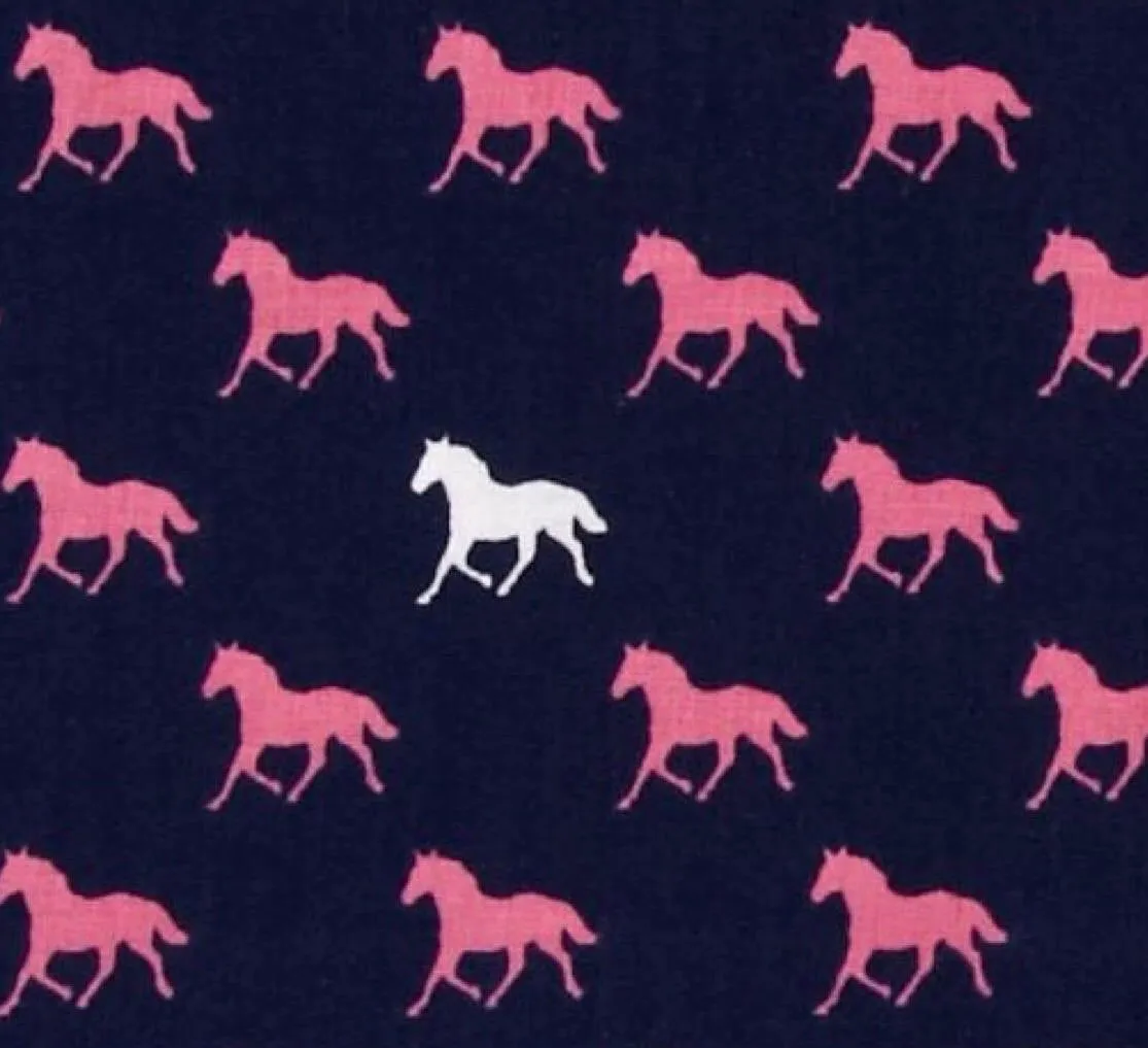 Derby Horses Bow Tie & Pocket Square Set