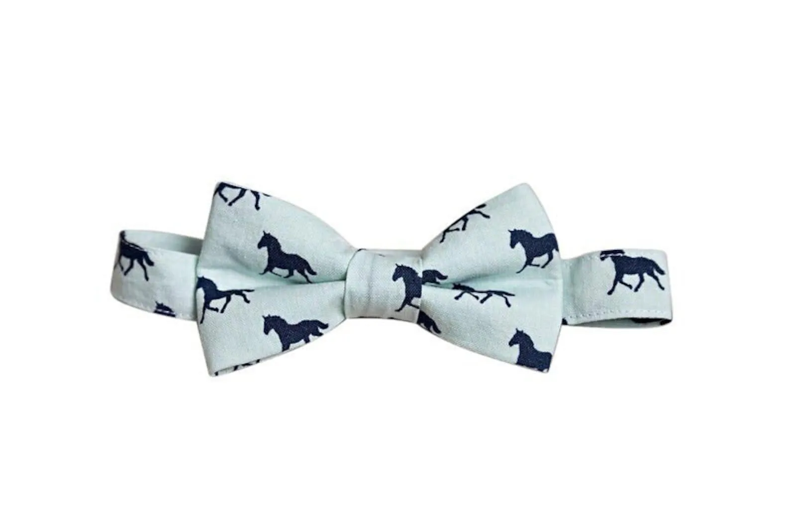 Derby Horses Bow Tie & Pocket Square Set