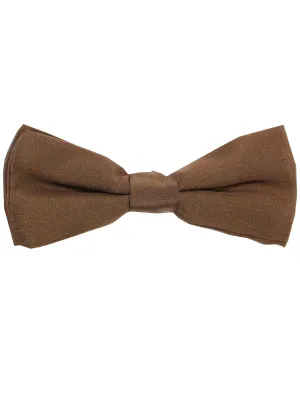 Designer Bow Tie Skinny Brown Solid Pre Tied - FINAL SALE