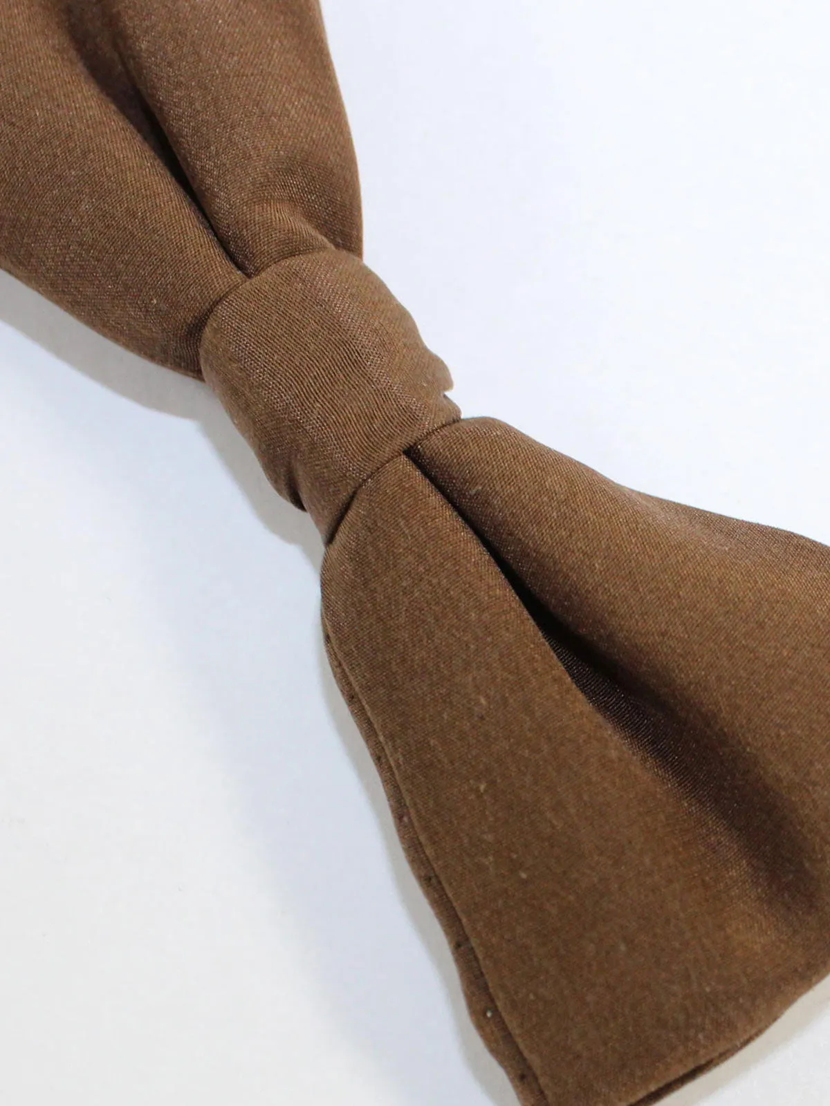 Designer Bow Tie Skinny Brown Solid Pre Tied - FINAL SALE