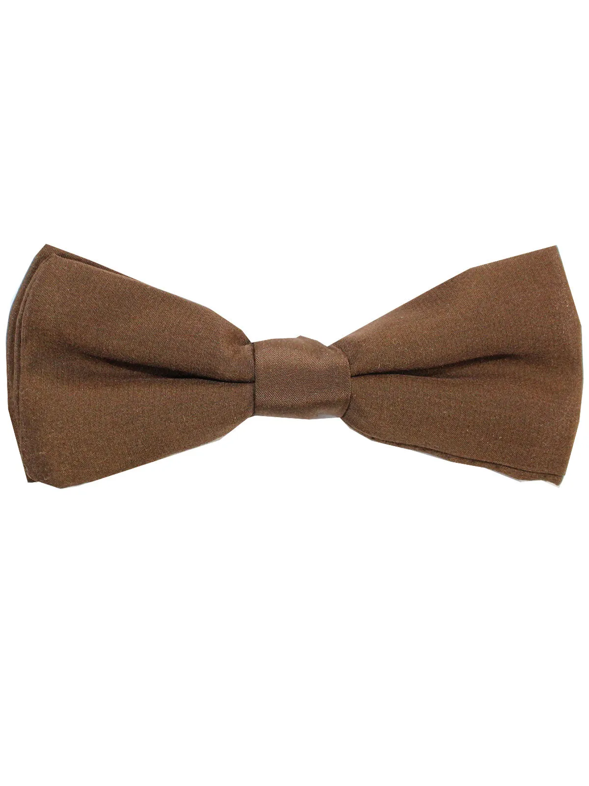 Designer Bow Tie Skinny Brown Solid Pre Tied - FINAL SALE