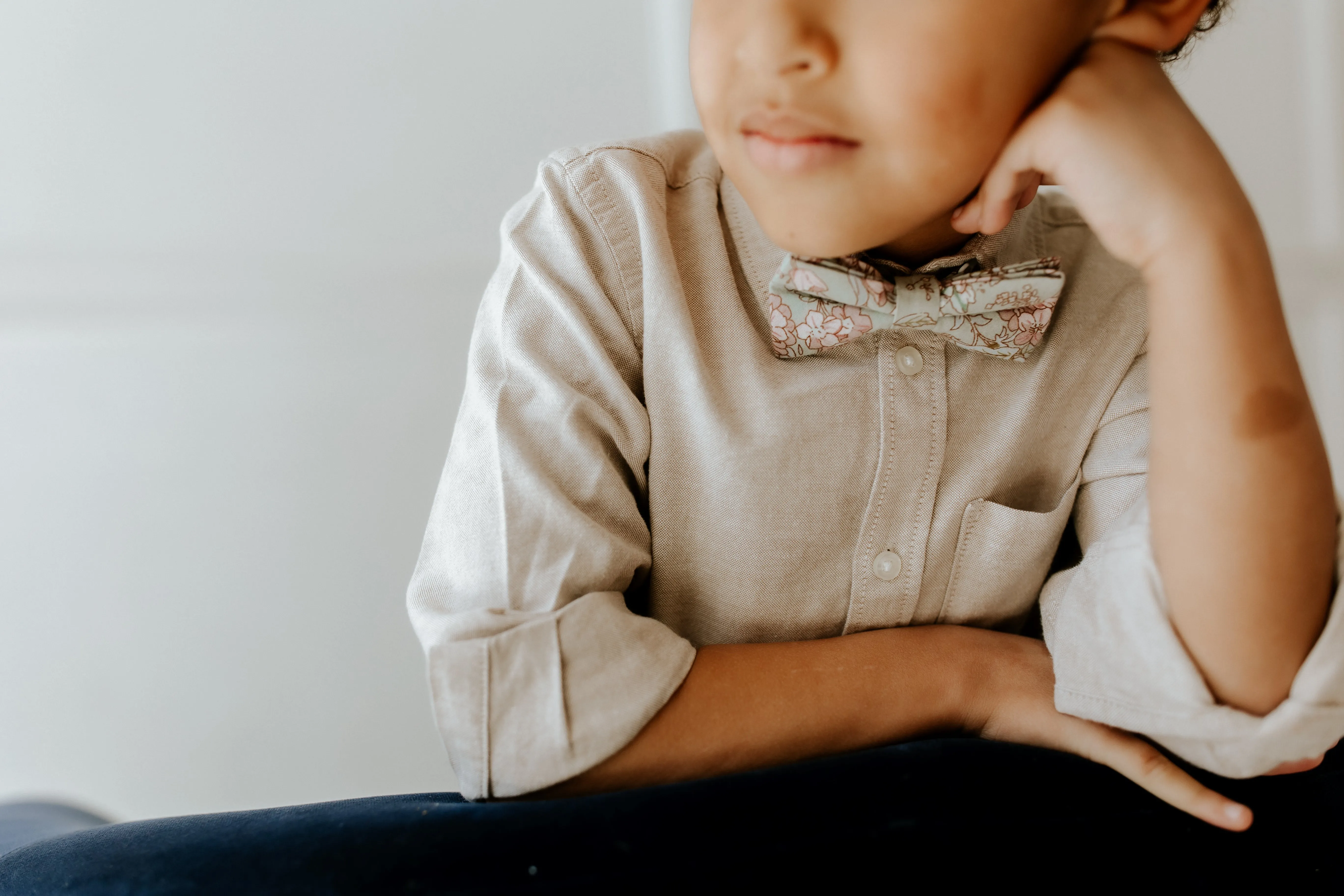 Edison Cotton Floral Bow Tie