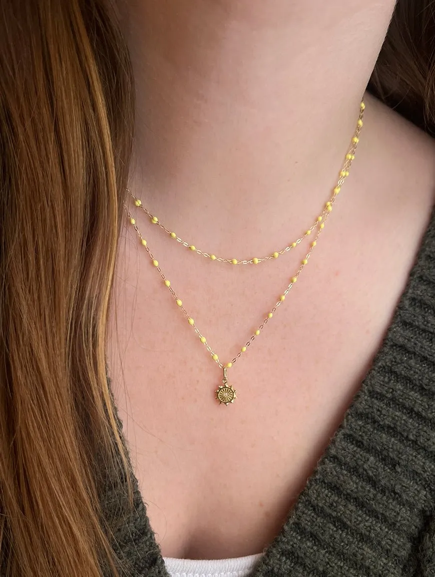 Gigi Clozeau 18k Gold Lucky Sun Diamond Pendant