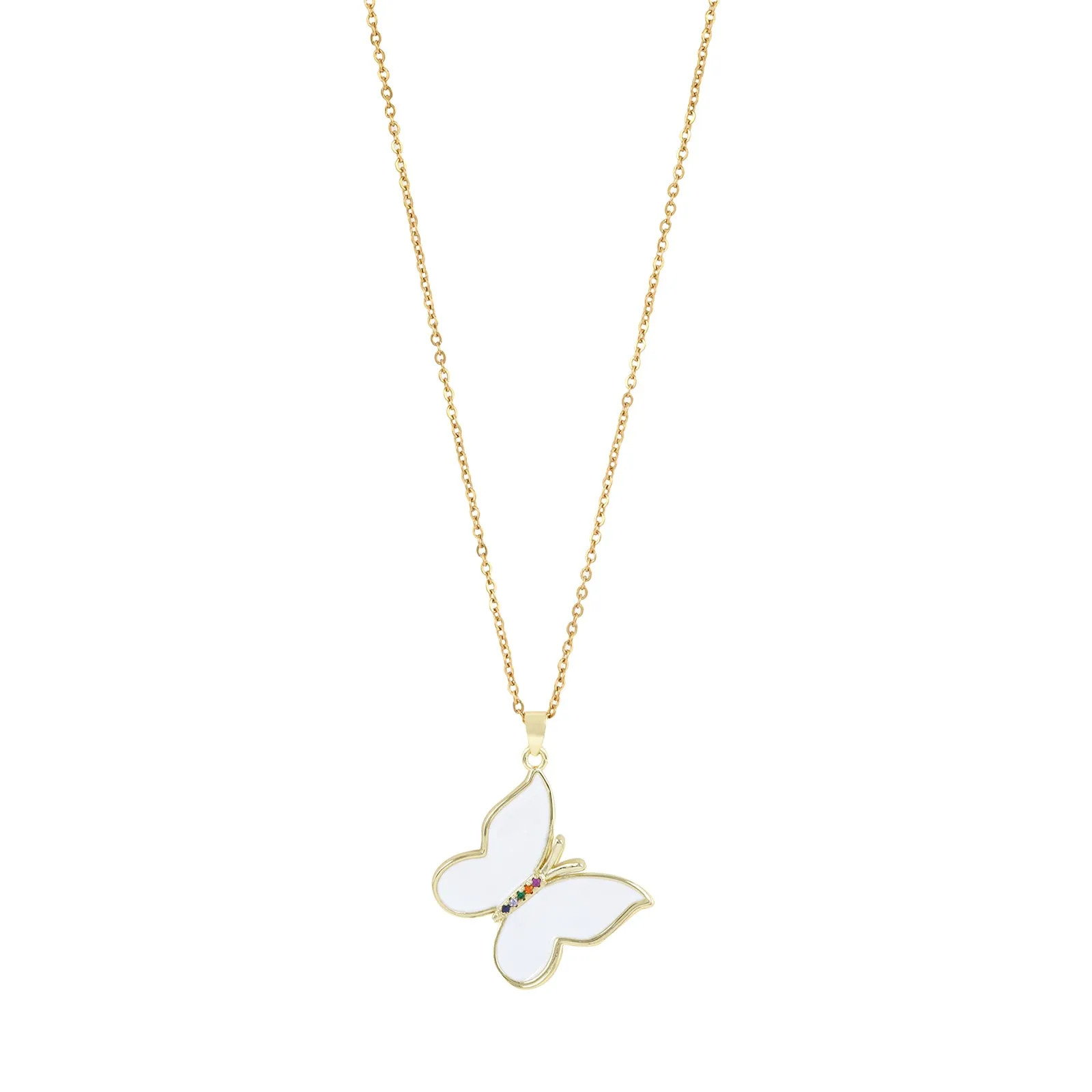 Gold Drop Butterfly Jewelry Set