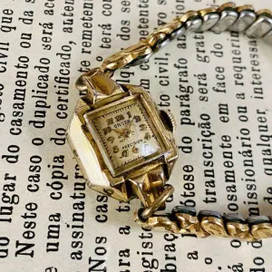 Gruen veri-thin 10KGF manual winding men's women's vintage analog watch