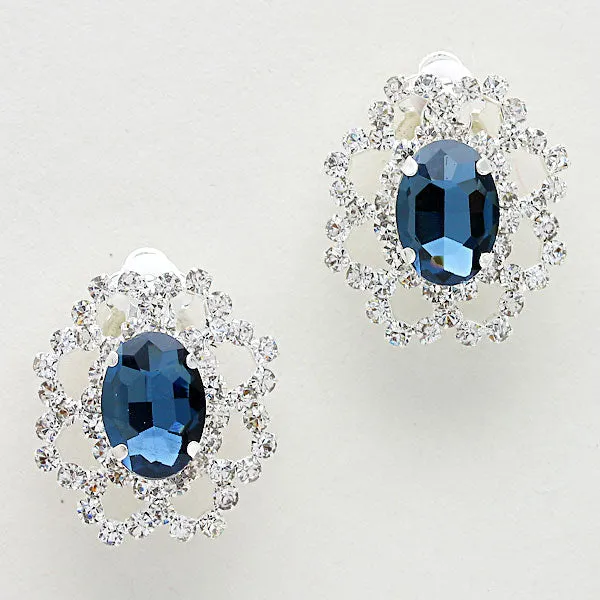 iLLASPARKZ Floral Pave Clip-On Earrings