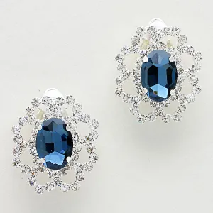 iLLASPARKZ Floral Pave Clip-On Earrings