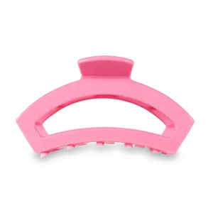 LARGE OPEN PINK TELETIES HAIR CLIP