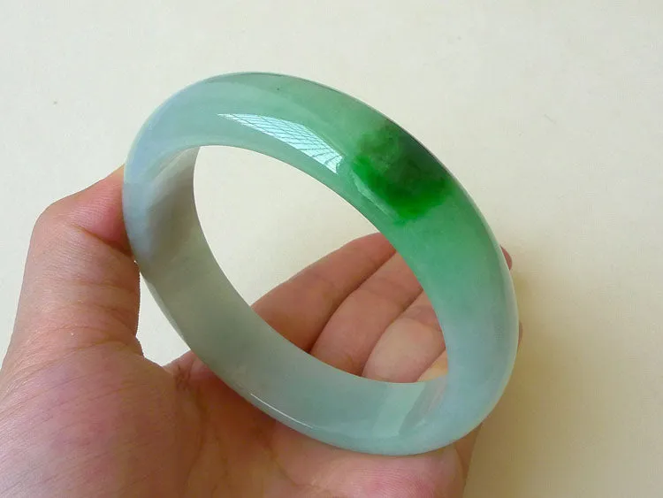 Natural Jade Bangle Jadeite Bangle Internal Diameter 58.5mm BER714