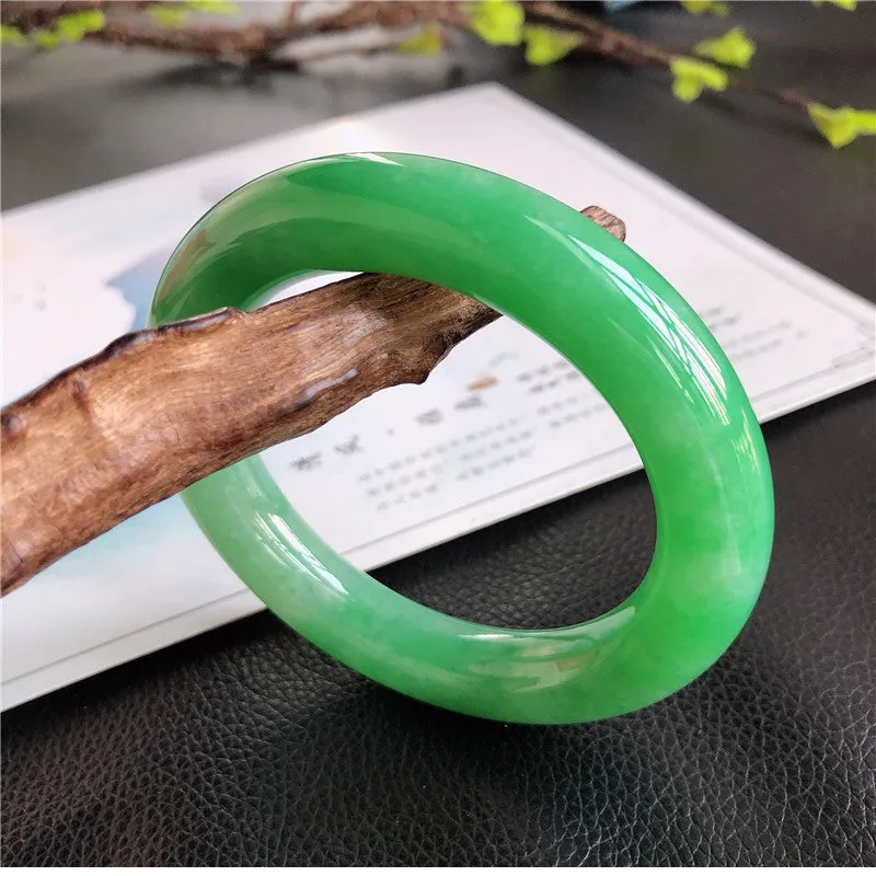 Natural Jade Bangle Jadeite Bangle Internal Diameter 58mm 00752