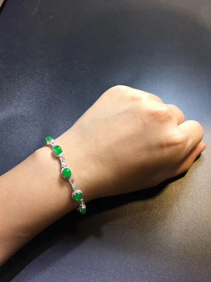 Natural Jade Bracelet Jadeite Bracelet NBT48