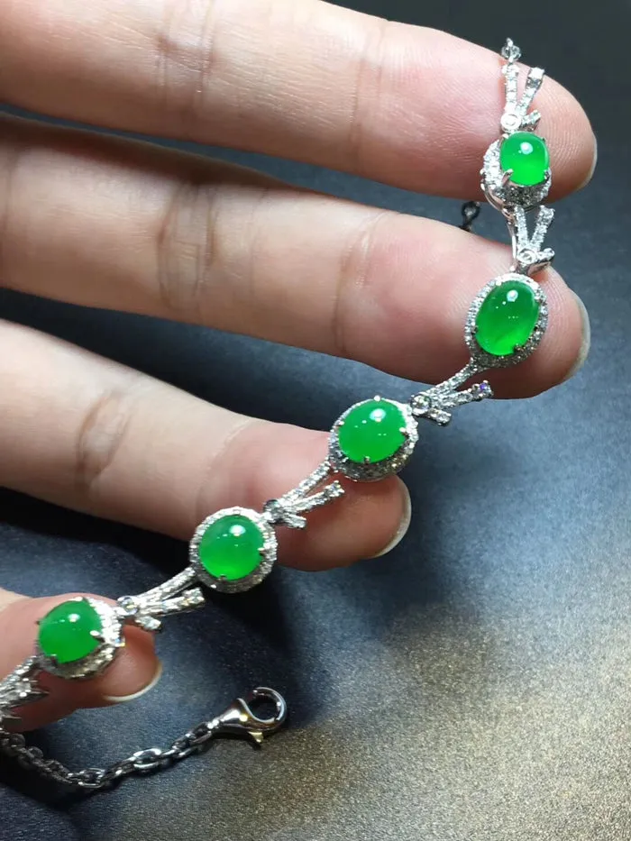 Natural Jade Bracelet Jadeite Bracelet NBT48