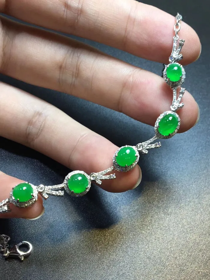 Natural Jade Bracelet Jadeite Bracelet NBT48