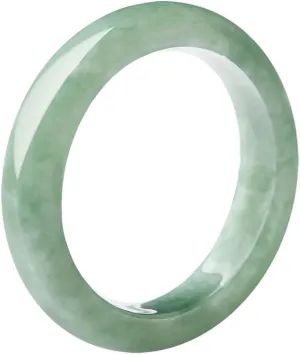 Natural Pea-Green Jadeite Ring Green Good Luck Fengshui Jewelry Jade Ring for Women Men Unisex with Gift Box