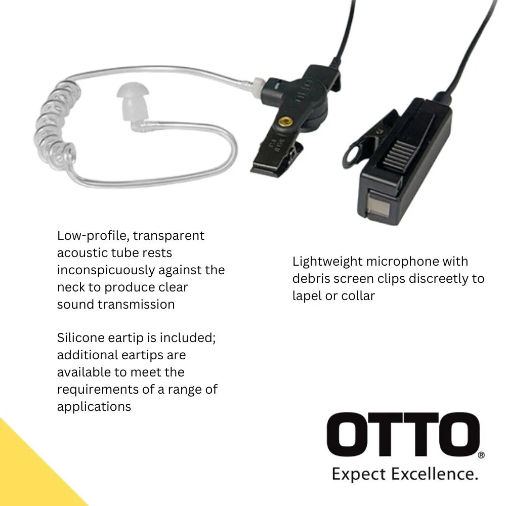 OTTO 2-Wire Surveillance Earpiece Mic Kit, Motorola APX