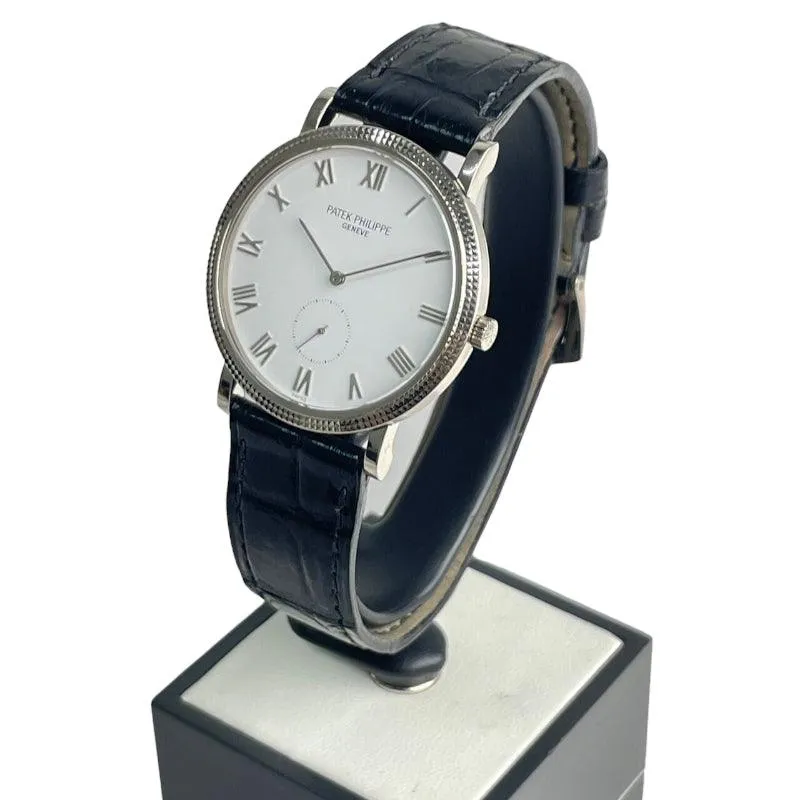 Patek Philippe Calatrava 3919SG-001 White K18WG Watch Men's Used