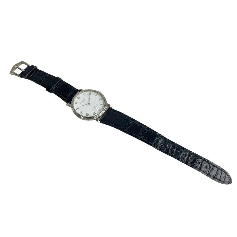 Patek Philippe Calatrava 3919SG-001 White K18WG Watch Men's Used