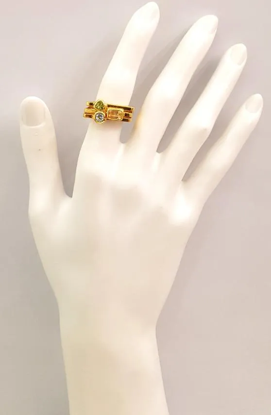 Peridot Minette Cube Ring