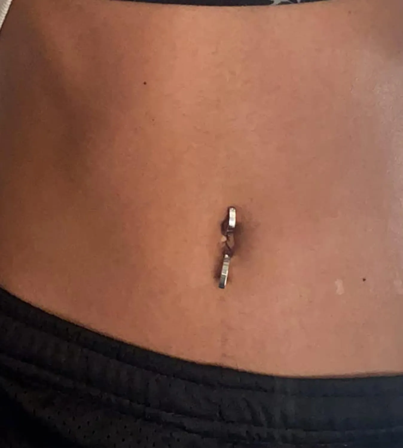 QWALIT Belly Rings - Short Bar Belly Button Rings in Surgical Steel with Opal Stones - 6mm & 10mm