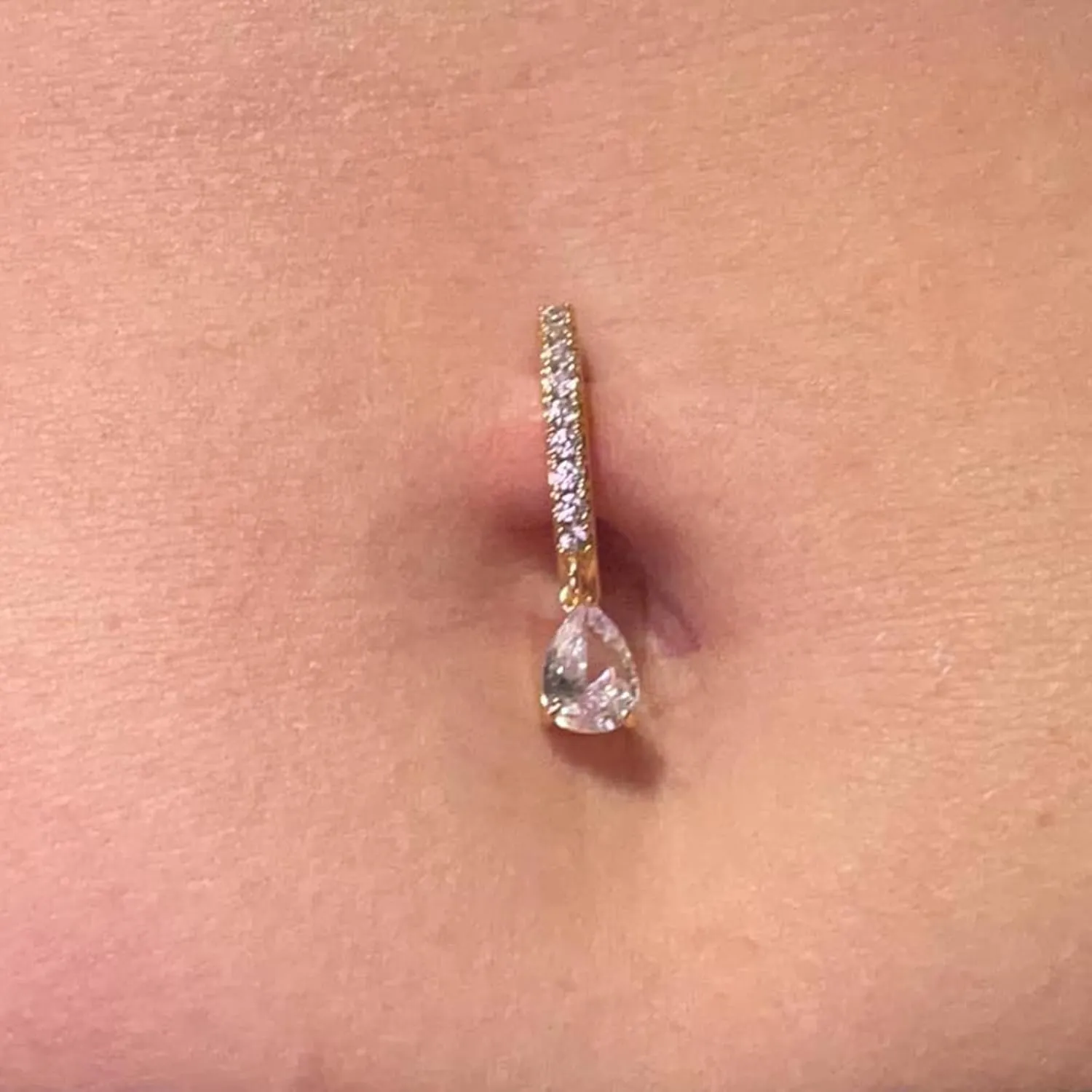 QWALIT Belly Rings - Short Bar Belly Button Rings in Surgical Steel with Opal Stones - 6mm & 10mm