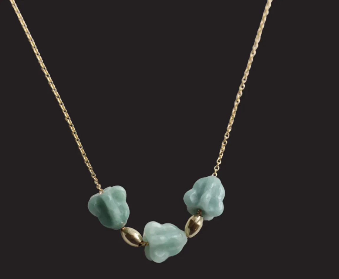 Triple Jade Pua Necklace