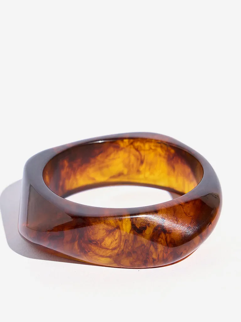 Westside Accessories Gold and Amber Bangle Set